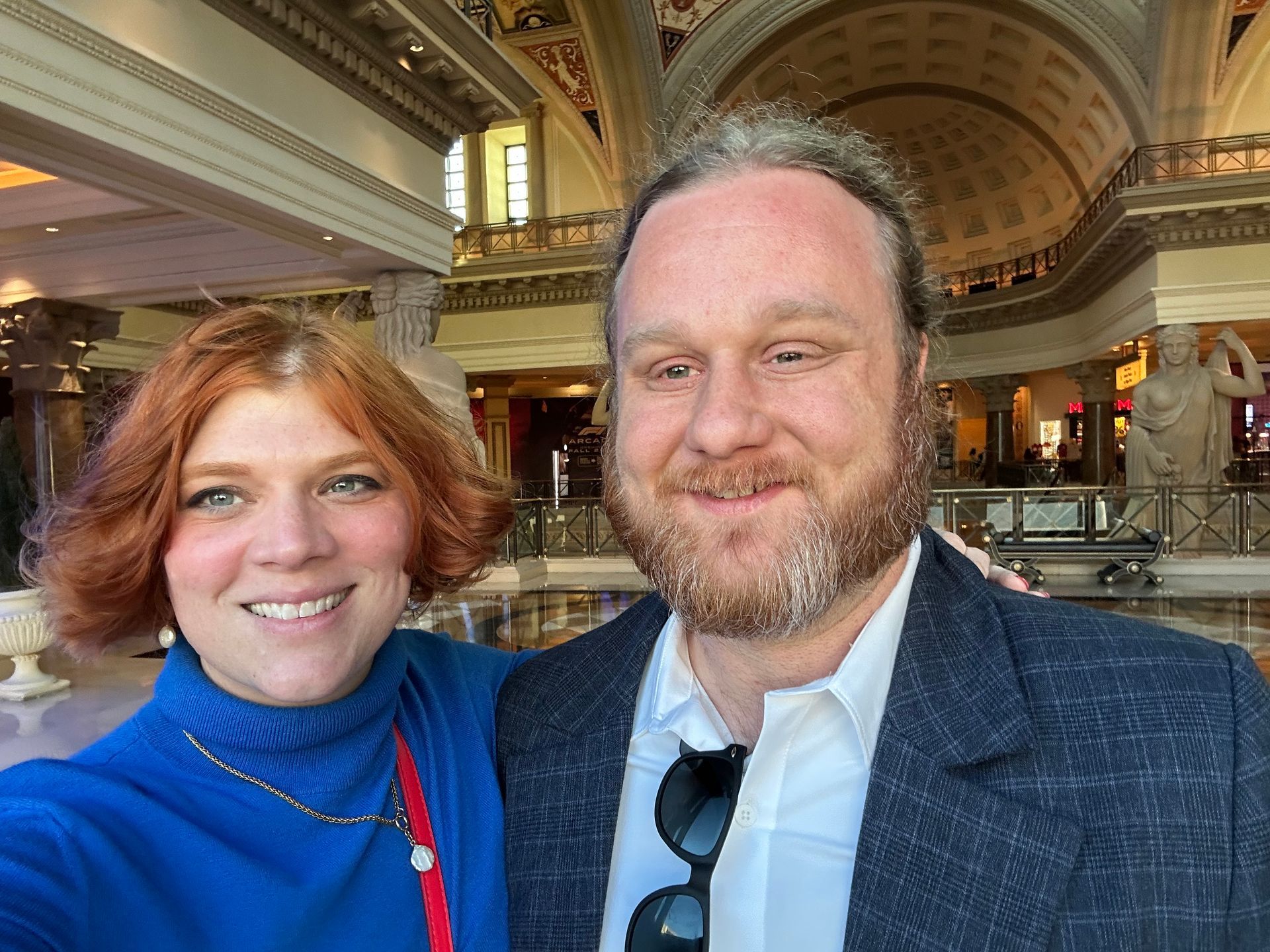 Mel and Mike Ohlinger OhmCo at the carwash show 2025 in vegas Out for dinner and looking fancy