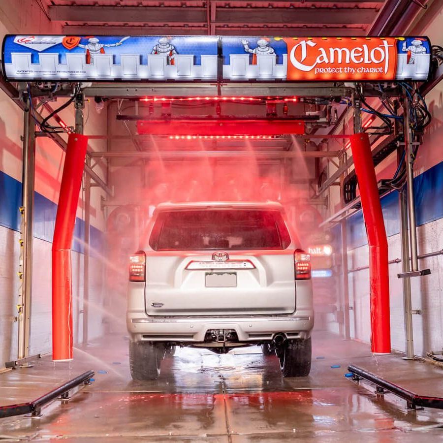 CARWASH GRAND ENTRY ARCH GRAPHIC DESIGN. Custom graphic design services to welcome your customers into your carwash in style.