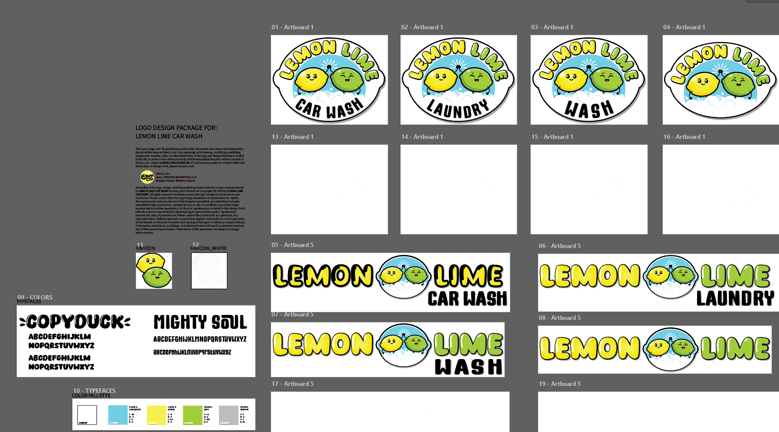 lemon lime ohmco carwash logo package