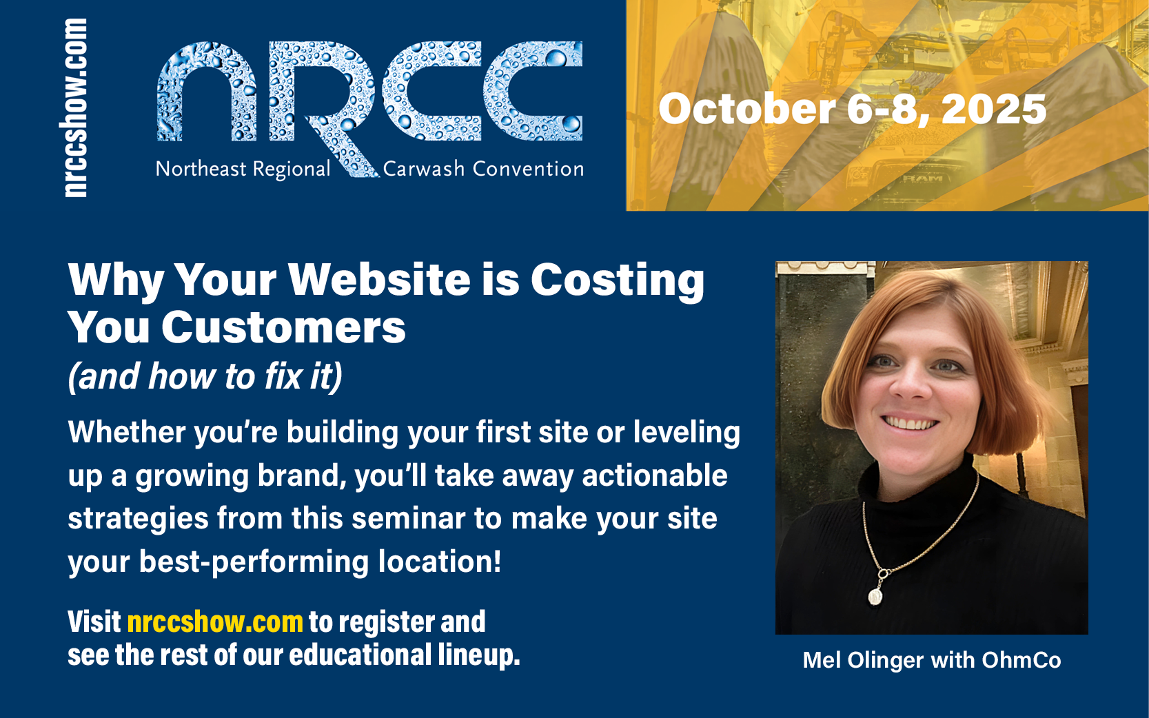 Mel Ohlinger NRCC Show 2025 Why is your carwash website costing you money? 