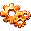 A golden cloud icon containing a circular arrow symbol, indicating a cloud sync or refresh function.