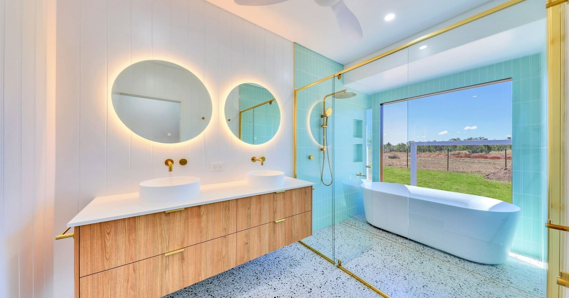 Bright Modern Bathroom With Double Vanity — Tick of Approval Pty Ltd in Palmerston, NT