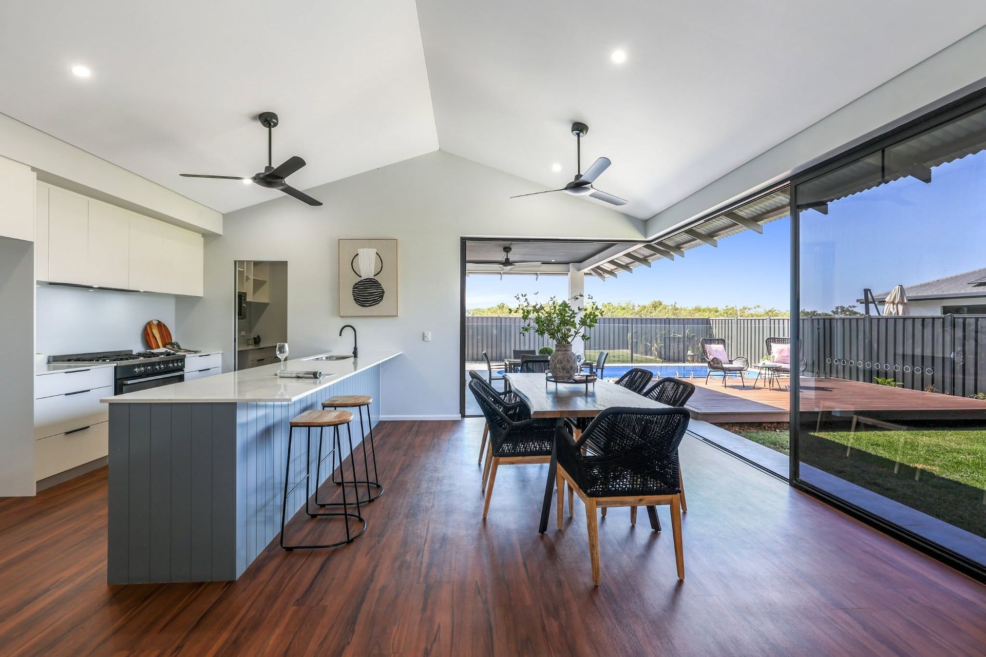 Modern Open-plan Kitchen and Dining Area With Island — Tick of Approval Pty Ltd in Darwin, NT