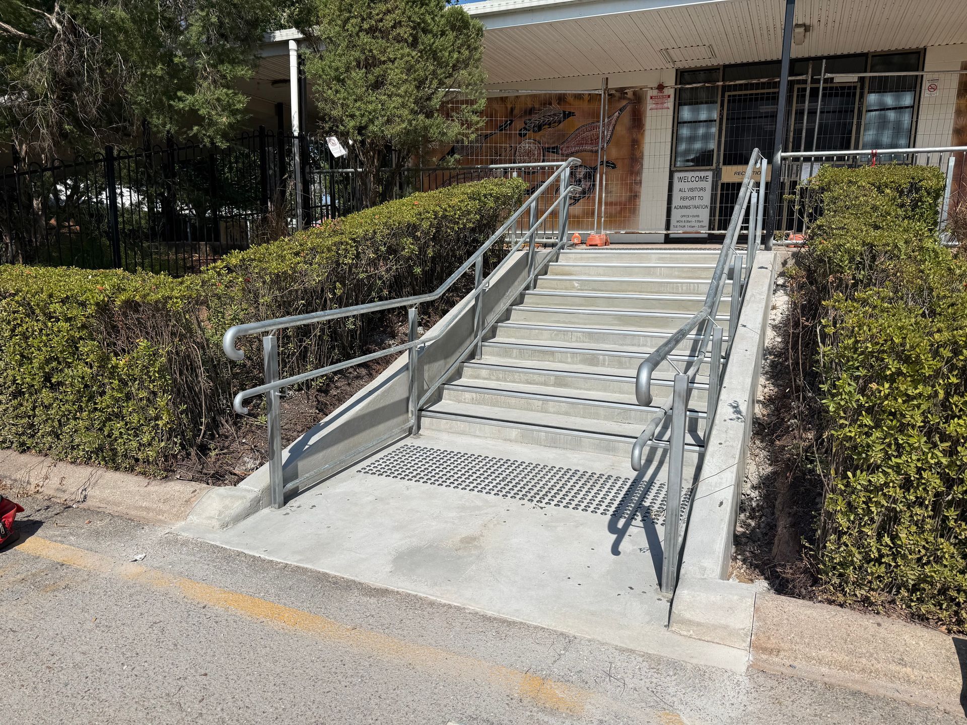 Concrete Accessibility Ramp and Stairway With Metal Handrails — Tick of Approval Pty Ltd in Darwin, NT