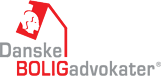 Danske Boligadvokaters logo med rødt husikon og grårød tekst på hvid baggrund