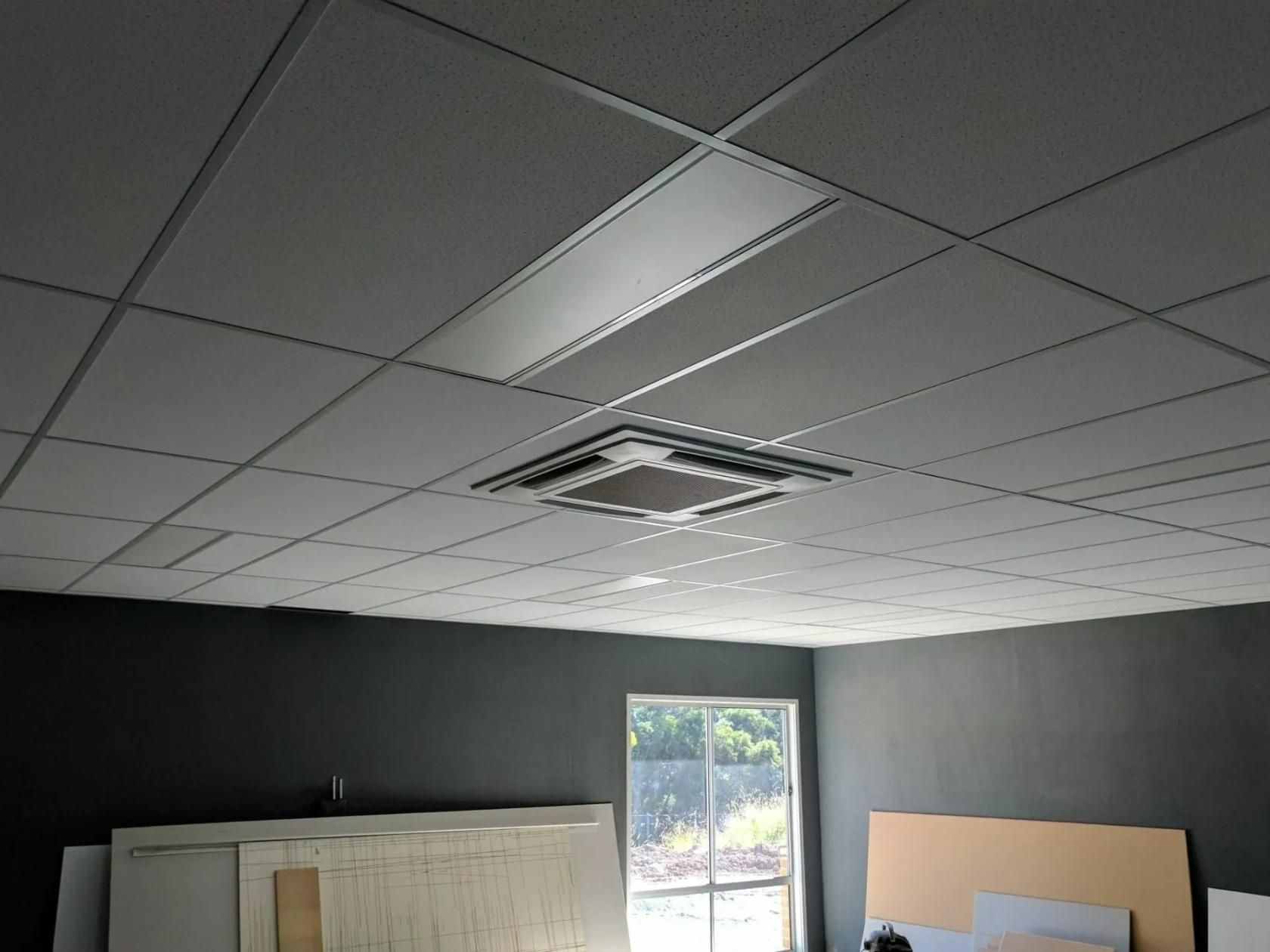 A Room with A Tiled Ceiling and A Window — Gleeson's Air Conditioning in Bonny Hills, NSW