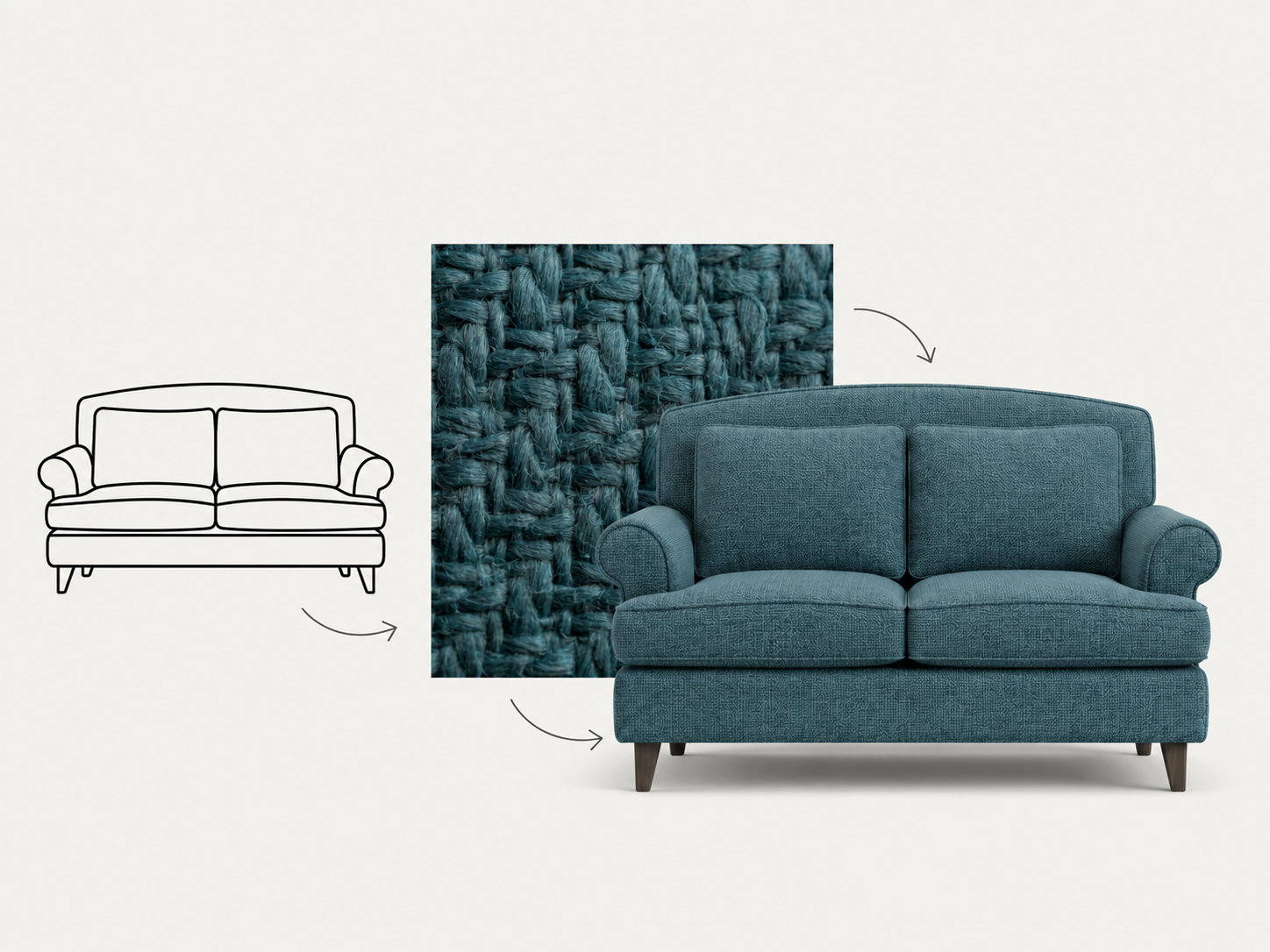 A future product visualisation of a sofa 