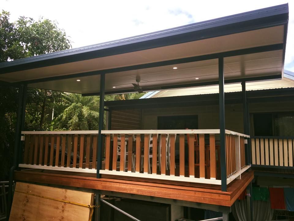 A House With a Large Balcony on the Side of It — NGK Constructions In Freshwater, QLD