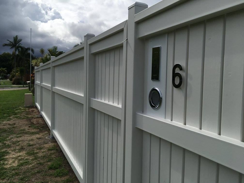 A White Fence With the Number 16 on It — NGK Constructions In Freshwater, QLD