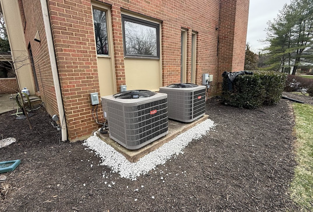 Outdoor AC condenser units installed by D&D HVAC Solutions