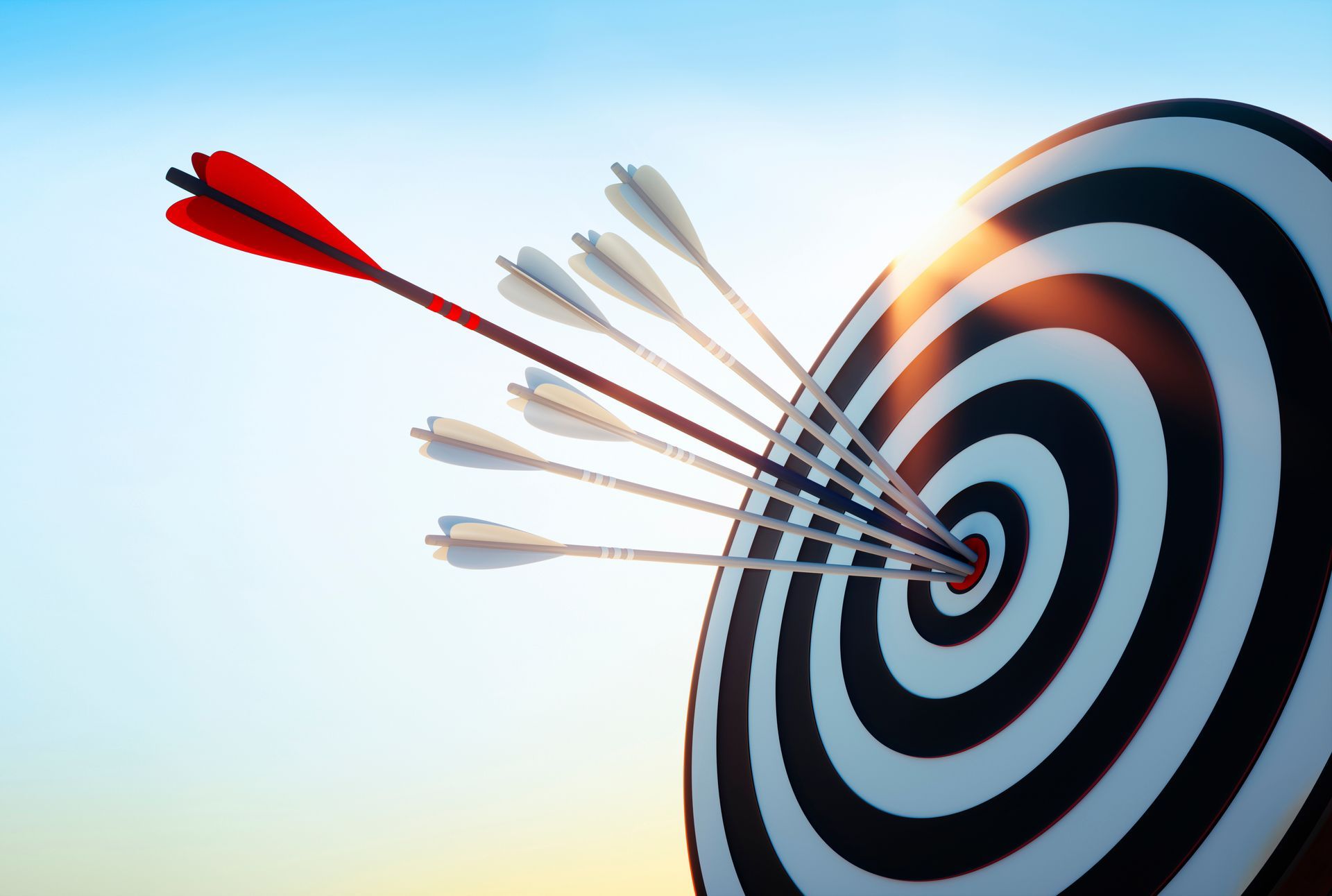 image of arrows in a target