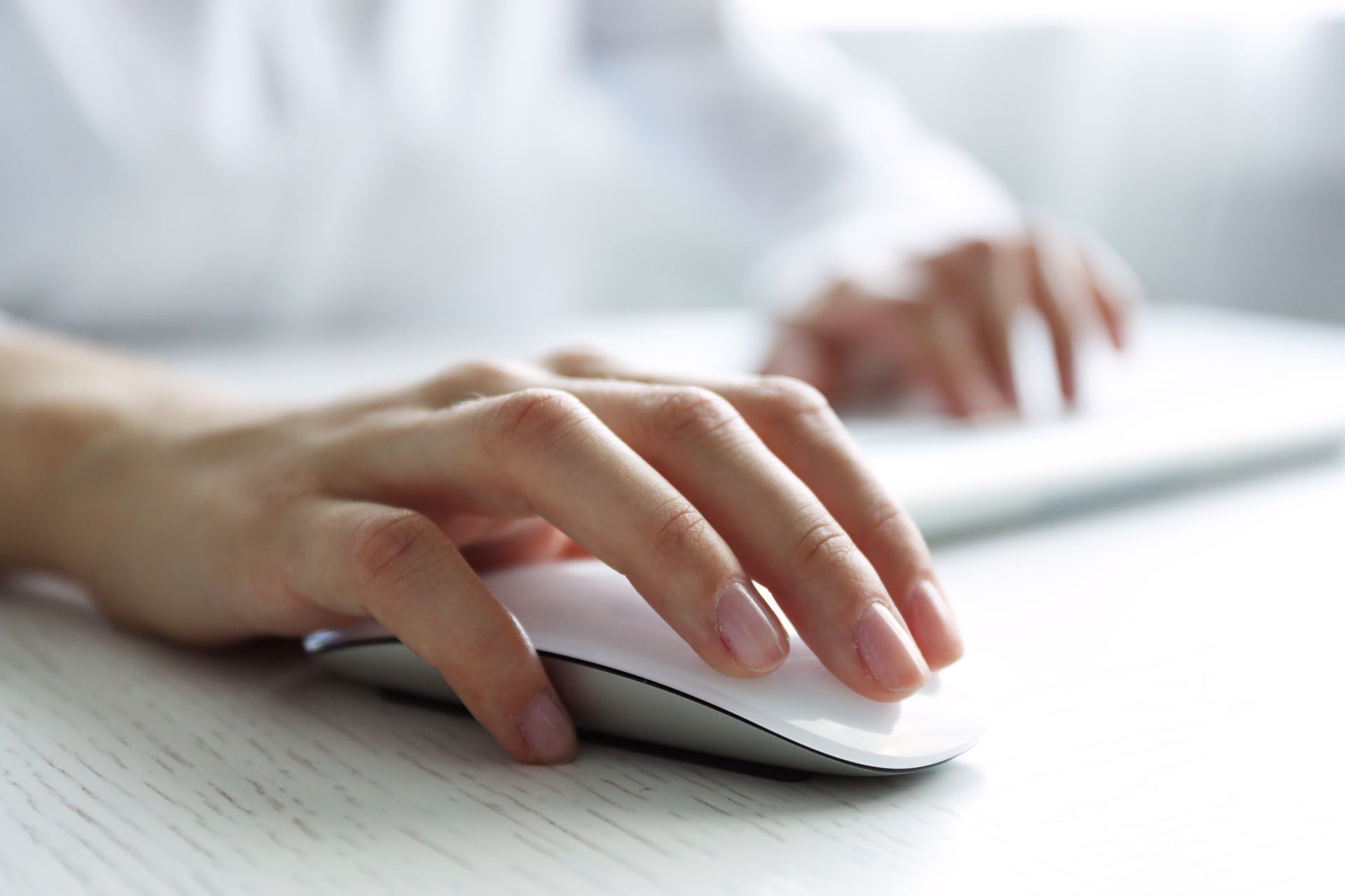 someone clicking with a mouse