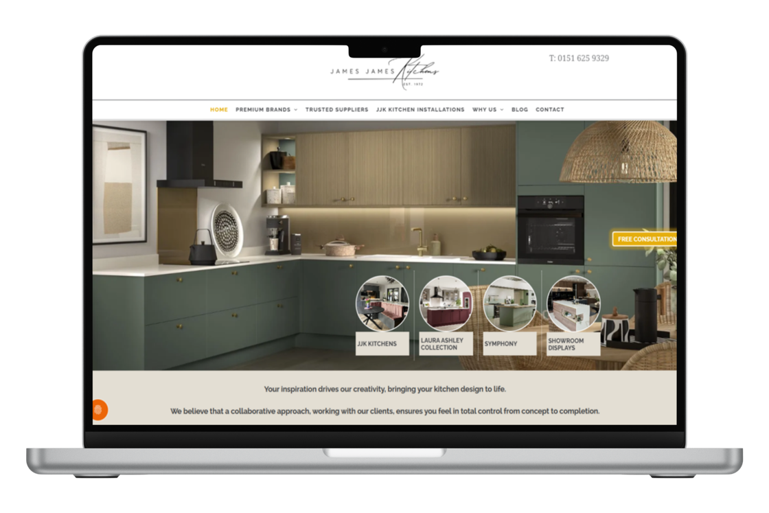 a laptop computer is open to a website .