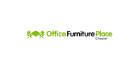 Office Furniture Place logo with green geometric icon and black text on white background
