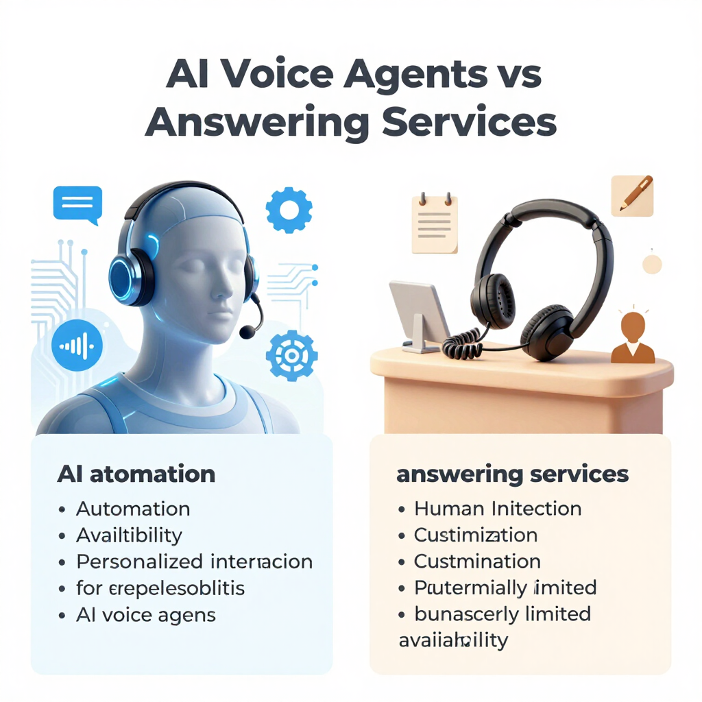 AI voice agents compared with traditional telephone answering services