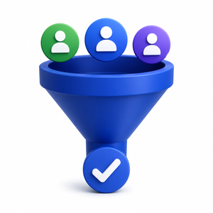 AI lead qualification system filtering and scoring potential customers for sales teams
