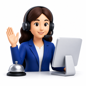 AI virtual receptionist greeting customers and answering business calls with intelligent automation