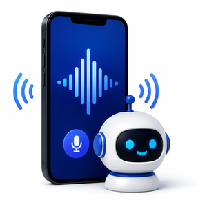AI voice agent answering phone calls with intelligent voice automation for businesses