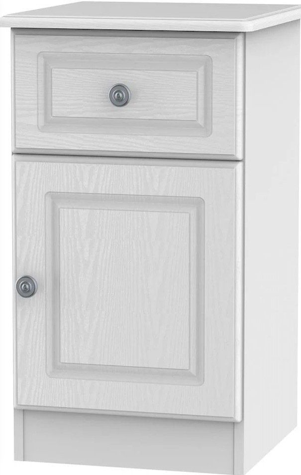 Pembroke White 1 Door 1 Drawer Bedside Cabinet Pembroke White 1 Door 1 Drawer Bedside Cabinet at Chest L Fidler & Sons furniture store Stranraer Dumfries and Galloway