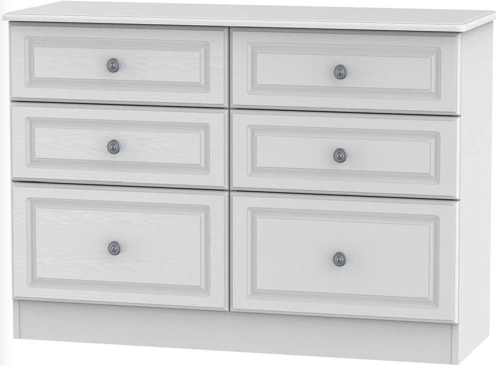 Pembroke White 6 Drawer Midi Chest Pembroke White 6 Drawer Midi Chest at L Fidler & Sons furniture store Stranraer Dumfries and Galloway