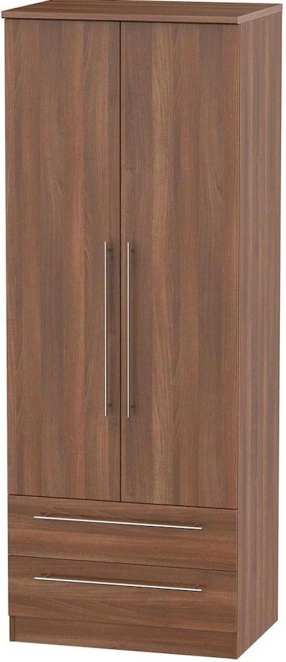 Sherwood Noche Walnut 2 Door 2 Drawer Tall Wardrobe Sherwood Noche Walnut 2 Door 2 Drawer Tall Wardrobe at L Fidler & Sons furniture store Stranraer Dumfries and Galloway