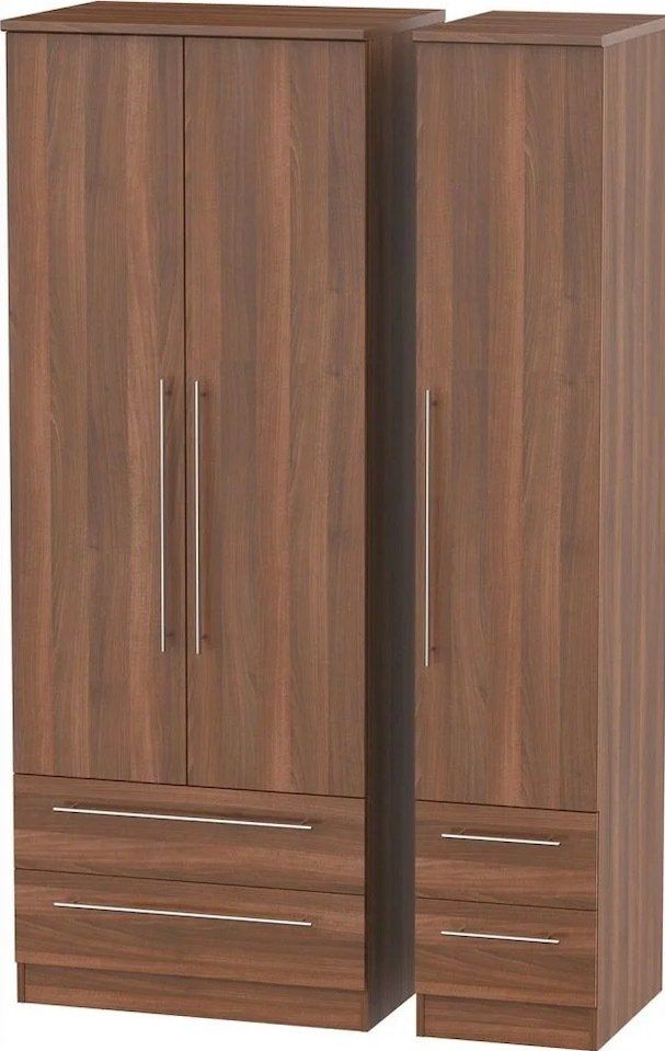 Sherwood Noche Walnut 3 Door 4 Drawer Tall Wardrobe Sherwood Noche Walnut 3 Door 4 Drawer Tall Wardrobe at L Fidler & Sons Stranraer