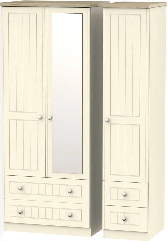 Vienna Cream Ash 3 Door 4 Drawer Combi Wardrobe Vienna Cream Ash 3 Door 4 Drawer Combi Wardrobe at L Fidler & Sons Stranraer