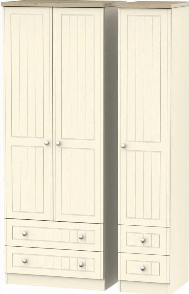 Vienna Cream Ash 2 Door 2 Drawer Wardrobe Vienna Cream Ash 2 Door 2 Drawer Wardrobe at L Fidler & Sons furniture store Stranraer Dumfries and Galloway