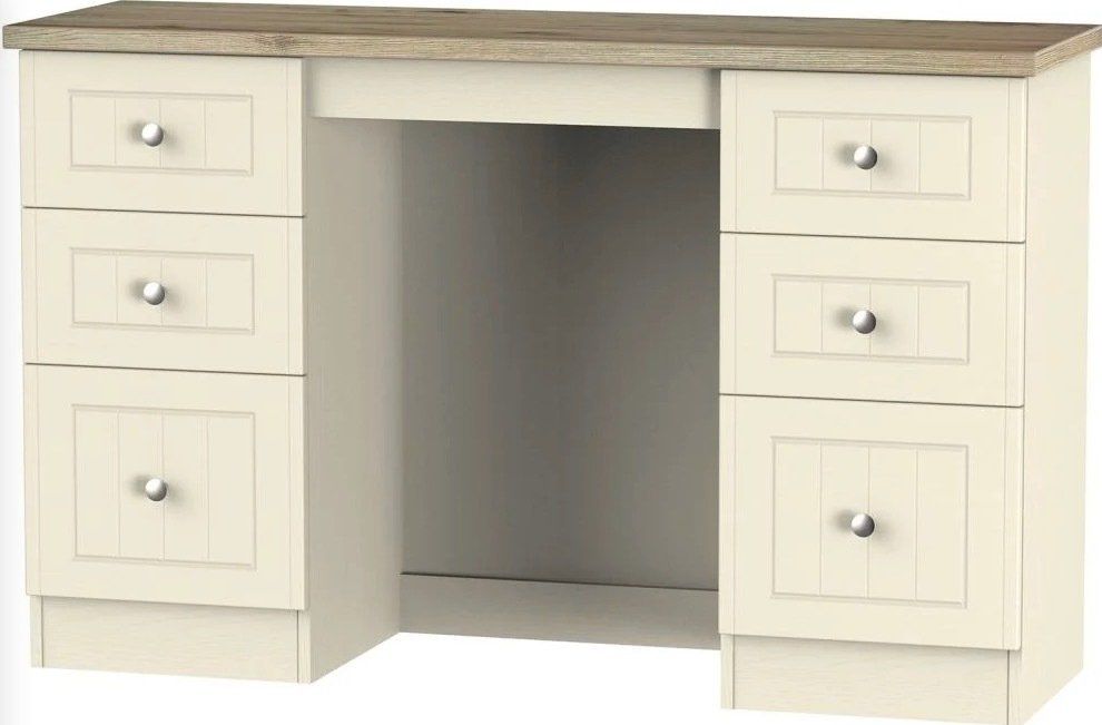 Vienna Cream Ash Double Pedestal Dressing Table Vienna Cream Ash Double Pedestal Dressing Table at L Fidler & Sons bedroom furniture Stranraer Dumfries and Galloway