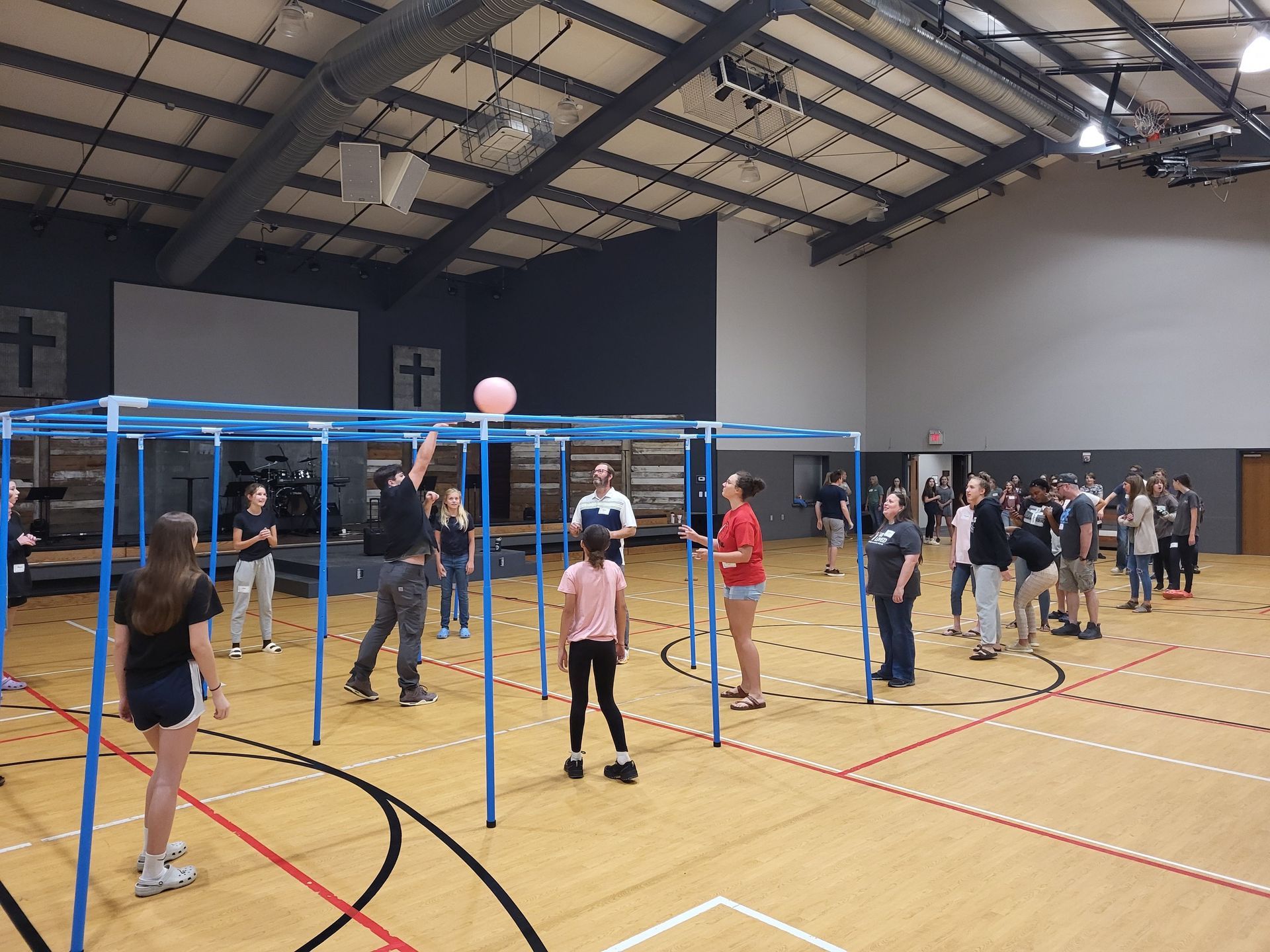 students playing a game