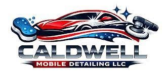 Caldwell Mobile Detailing LLC logo with red, blue, and silver car and detailing tools