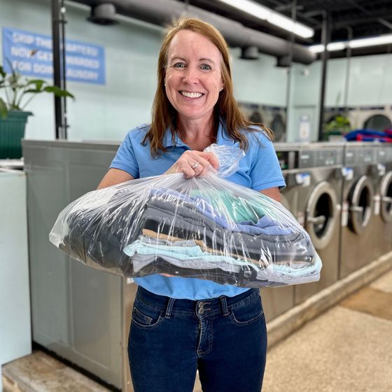 Learn more about Our Premium Laundry Service Wash & Fold Laundry held by owner Ellie