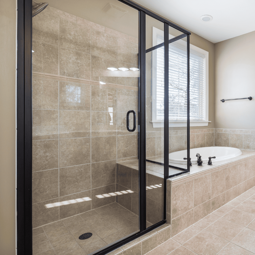Ceramic bathtub and shower installed by Denver Bathroom Pros