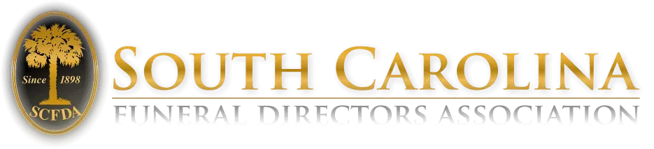 South Carolina Funeral Directors Association logo with a gold tree emblem on a beige background
