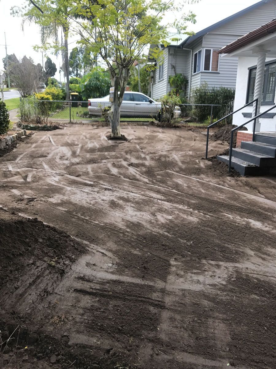 Residential yard earthworks