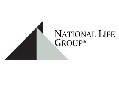 The national life group logo is a black and white triangle.