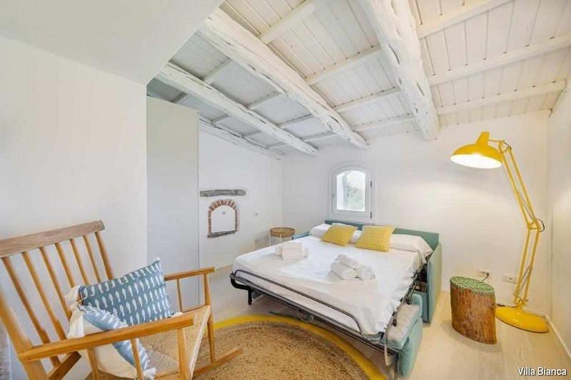 camera da letto della villa per le vacanze