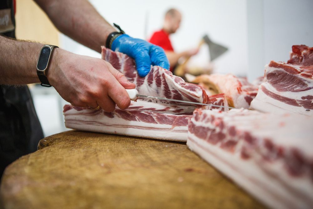Butcher Cutting A Fresh Meat in Dubbo NSW