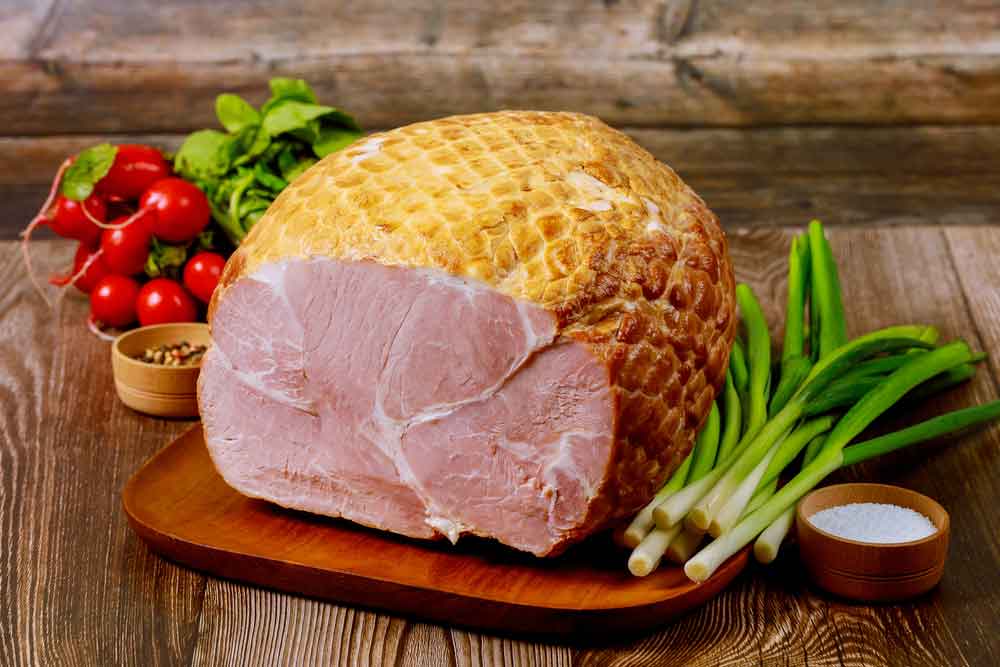 Delicious Cooked Ham On Wooden Board, Dubbo NSW