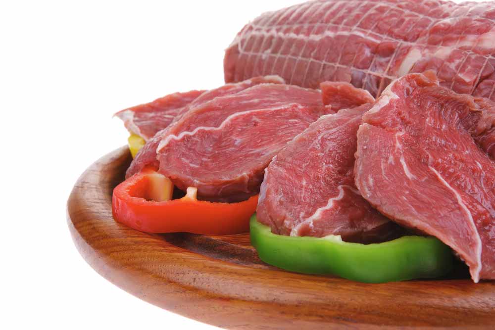 Fresh Uncook Meat Chunk On Wooden Board, Dubbo NSW