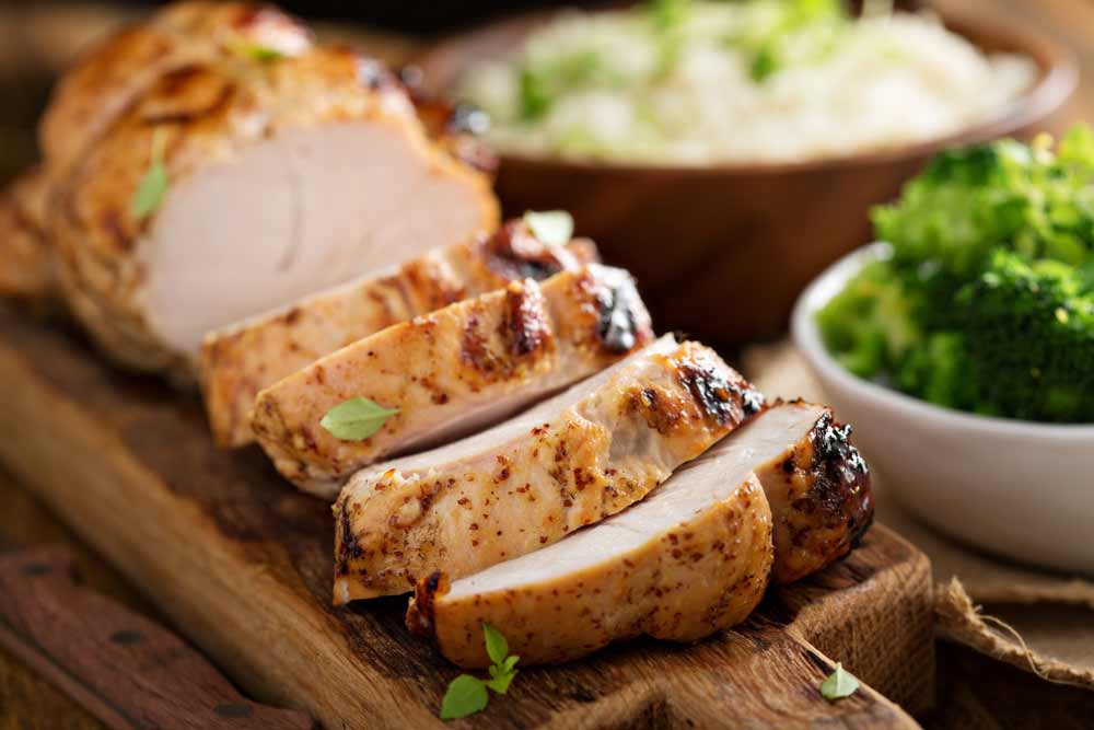 Roasted Turkey Breast On Wooden Board, Dubbo NSW
