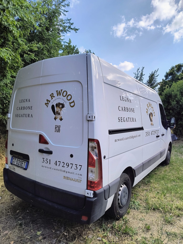 Furgone bianco MR Wood