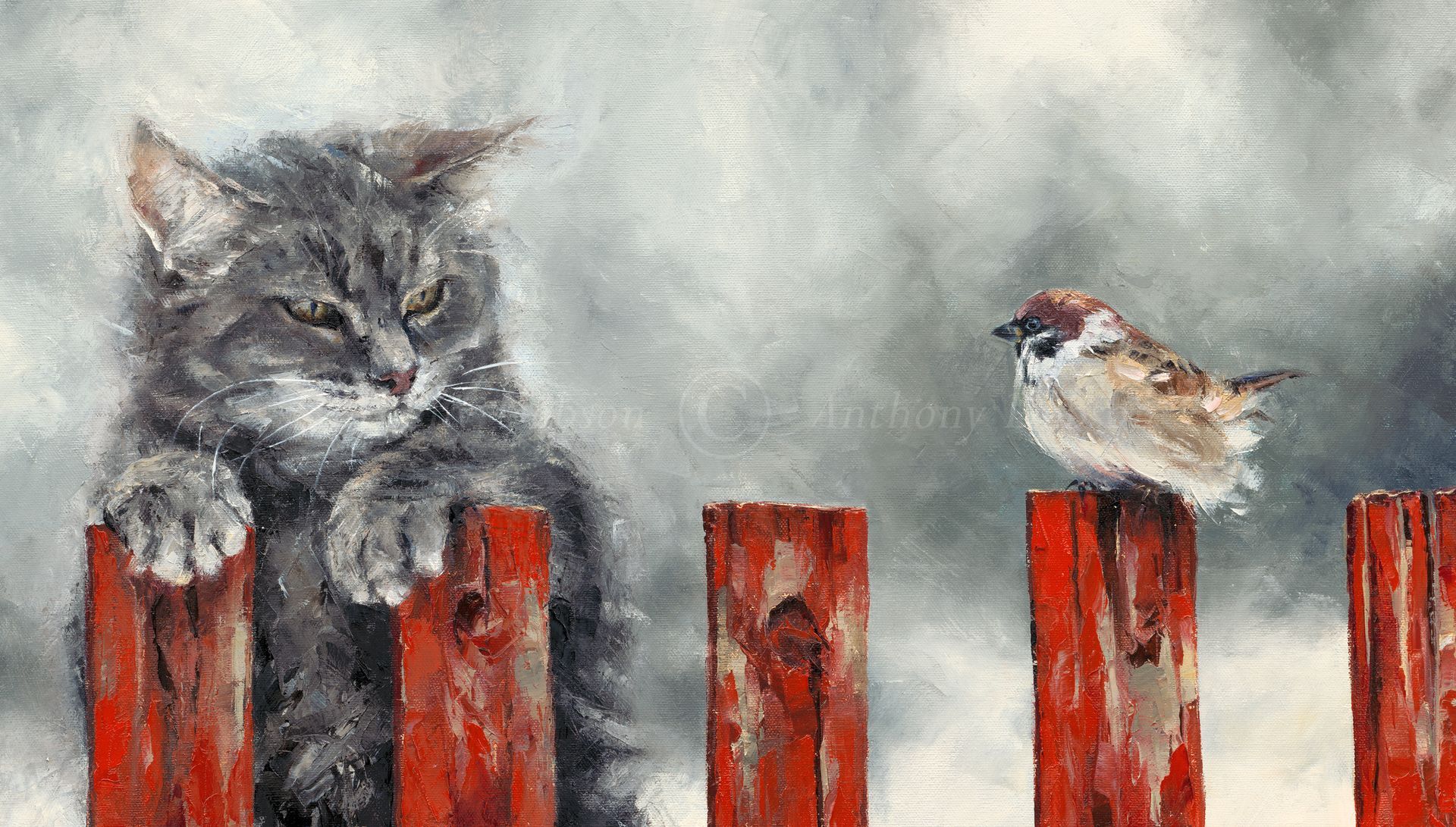 The Conversation - Limited Edition on Canvas Board - Anthony Dobson