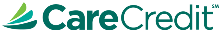 A close up of the carecredit logo on a white background