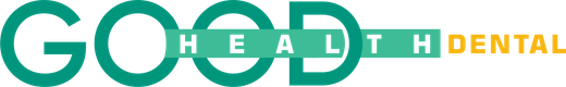 The logo for good health dental is green and yellow | Best dentist in Solon, OH