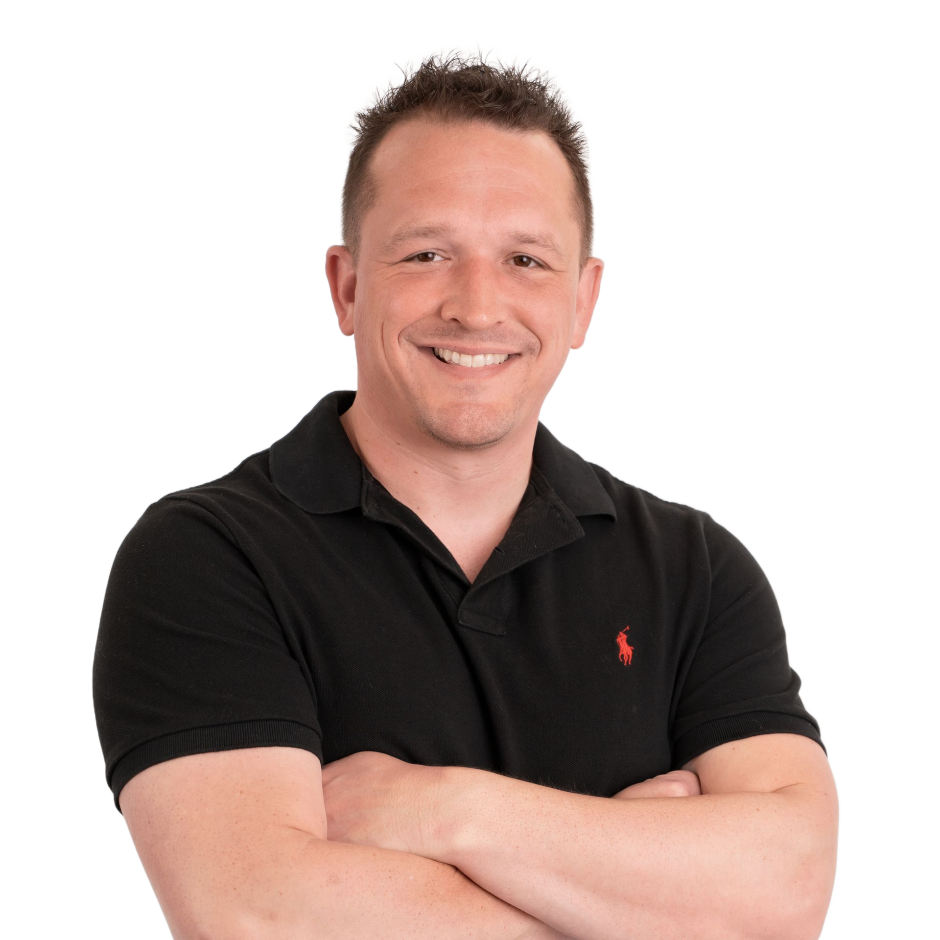 Josh Gwyther, Co-Owner, President of Executive Beauty Suites, smiling in professional head shot