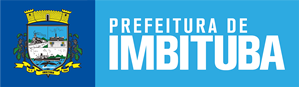 Logotipo da Prefeitura de Imbituba, apresentando o brasão municipal ao lado do texto “PREFEITURA DE IMBITUBA” em branco.