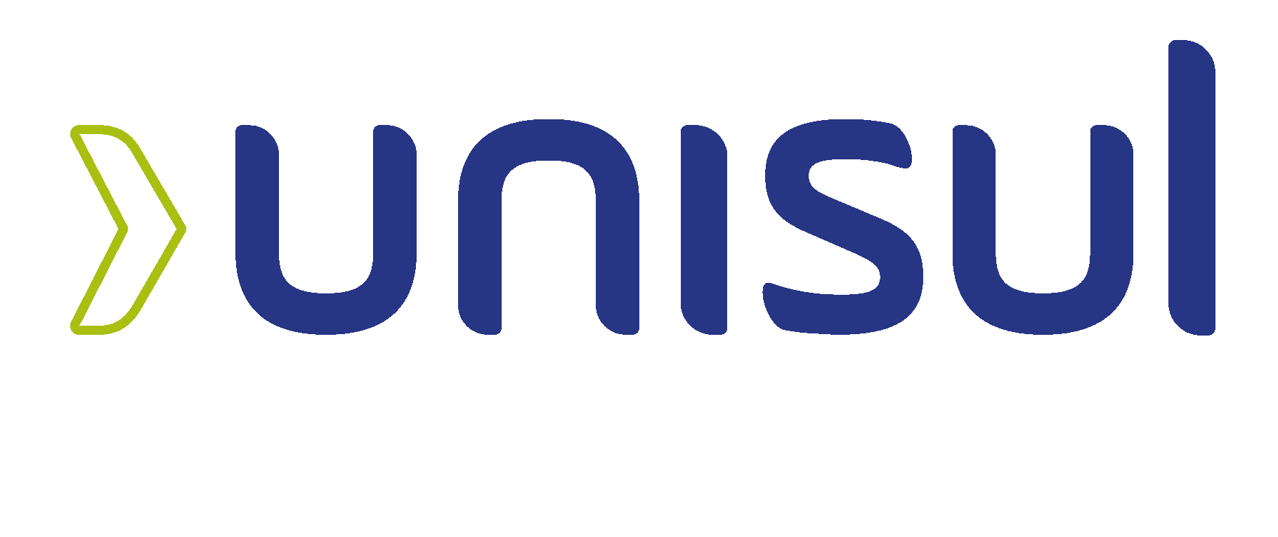 O logotipo da Universidade do Contestado (UNC), apresentando um ícone estilizado em azul escuro e texto sobre um fundo branco.