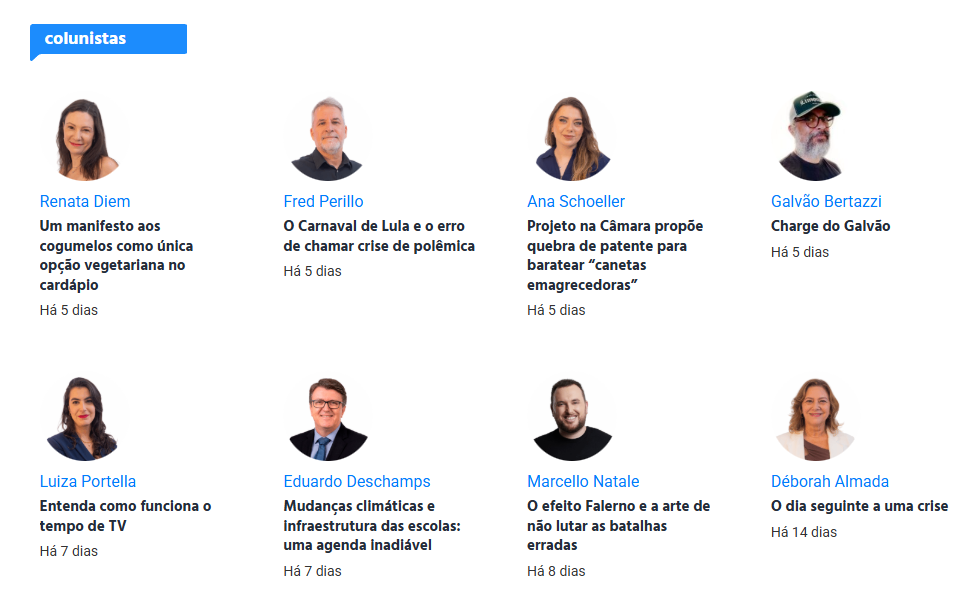 colunistas upiara