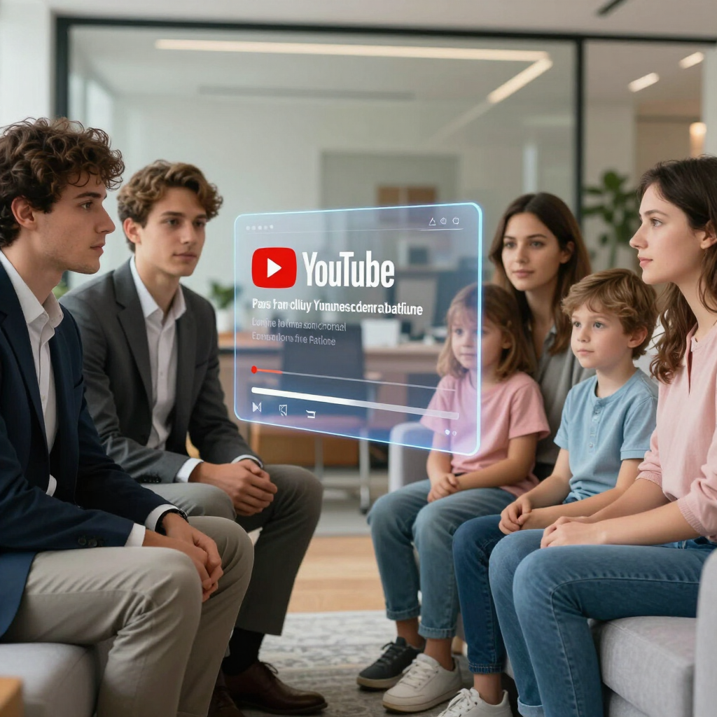 Youtube como interface entre famílias e empresas.